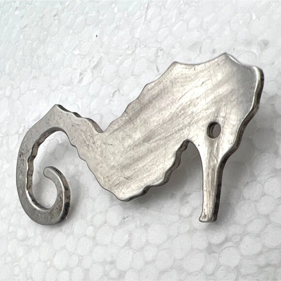 wRe W E Richards Sterling Silver Seahorse Pin Brooch Vintage Collectible - Picture 2 of 7